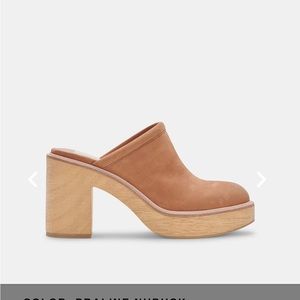 Dolce Vita Camden Heels Clog in Praline Nubuck, size 8, NWOT.